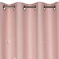 Zasłona różowa w motylki 140x250 cm przelotka - WENDY