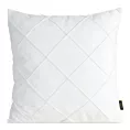 Poszewka na poduszkę 45x45 cm welwetowa biała z geometrycznym przeszywanym wzorem NALA Eurofirany Premium