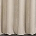 Zasłona szyta na flexach beżowa z tkaniny o szenilowej strukturze