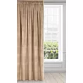 Zasłona welwetowa ciemnobeżowa 140x270 cm taśma - ROSA - Design 91