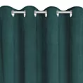 Zasłona ciemnozielona z welwetu zdobiona trzema subtelnymi falbanami 140x250 cm przelotka MEGI