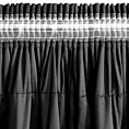 Zasłona welwetowa czarna zdobiona falbanami 140x270 cm taśma - AURA
