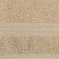 Ręcznik kąpielowy 50x90 cm bawełniany kolor beżowy z żakardową bordiurą 500 g/m2 KAYA