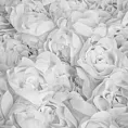 Zasłona biała z szyfonu zdobiona różami 3D 140x270 cm taśma - ROSES Eva Minge