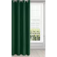 Zasłona zielona z gładkiej matowej tkaniny zaciemniającej 135x250 cm przelotka - BLACKOUT