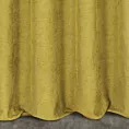 Zasłona szyta na taśmie 5 cm musztardowa z miękkiej w dotyku tkaniny szenilowej