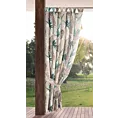 Zasłona beżowo, zielona z wodoodpornej tkaniny idealna do ogrodu i na taras 155x240 cm szelki/rzep - GARDEN