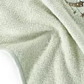Ponczo kąpielowe dziecięce 60x120 cm bawełniane kolor miętowy z aplikacją misia 310 g/m2 BABY 74