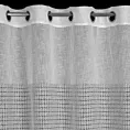Zasłona biała z ozdobnym pasem w górnej części w stylu eko z etaminy 140x250 cm przelotka - VICKY