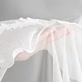Firana biała zdobiona aplikacją w formie falbany z gipiurą 140x260 cm przelotka SOFI
