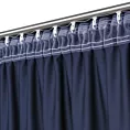 Zasłona granatowa z tkaniny welurowej 160x240 cm taśma - Dora
