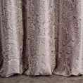 Zasłona szyta na taśmie 5 cm ASETTA popielato pudrowa z eleganckiej tkaniny z fantazyjnym połyskliwym wzorem Italissima Eva Minge