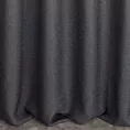 Zasłona szyta na taśmie 5 cm grafitowa z tkaniny o naturalnym splocie w stylu eko