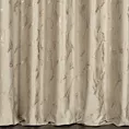 Zasłona szyta na taśmie 5 cm jasnobeżowo złocista z tkaniny welwetowej ze złotym marmurkowym nadrukiem