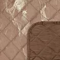 Narzuta welwetowa jasnobrązowo, złota 220x240 cm z welwetu zdobiona wzorem marmuru LUIZ 6 Design 91