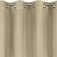 Zasłona beżowa matowa, zaciemniająca 140x250 cm przelotka - TEO