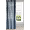 Zasłona welwetowa granatowo, srebrna z miedzianym nadrukiem 140x250 cm przelotka - AMBI