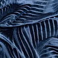 Zasłona granatowa z błyszczącego strukturalnego welwetu 140x250 cm przelotka - LUSSI