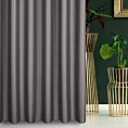 Zasłona szyta na taśmie 5 cm grafitowa z gładkiej tkaniny zaciemniającej typu dimout wykończona obciążnikiem