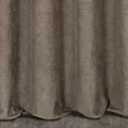Zasłona szyta na taśmie 5 cm brązowa z miękkiej w dotyku tkaniny szenilowej
