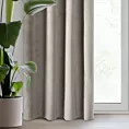 Zasłona ciemnobeżowa z gładkiego welwetu 140x250 cm przelotka PIERRE