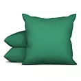 Poszewka szyta zielona z gładkiej zaciemniającej tkaniny typu dimout