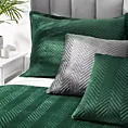 Poszewka na poduszkę 50x70 cm welwetowa, ciemnozielona pikowana w jodełkę metodą hot press SOFIA Eurofirany Premium
