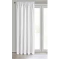 Zasłona biała z gładkiej tkaniny zaciemniającej typu - BLACKOUT 135x270 cm taśma - PARISA - Design 91
