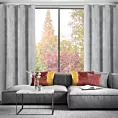 Zasłona srebrna  z moherowej tkaniny 140x250 cm przelotka - AGIS