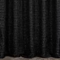 Zasłona szyta na taśmie 5 cm czarna z tkaniny z aplikacją