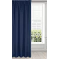 Zasłona granatowa z gładkiej matowej tkaniny zaciemniającej 135x270 cm taśma - BLACKOUT