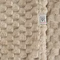 Koc 170x210 cm beżowy bardzo miękki w dotyku z wytłaczanym wzorem 3D CINDY 6 Design 91