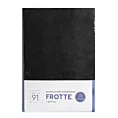 Prześcieradło frotte z gumką 160x200 cm z bawełny kolor czarny 170 g/m2 Design 91