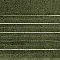 Ręcznik kąpielowy 50x90 cm kolor zielony zdobiony prążkami z błyszczącej nici 500 g/m2 LUNARI