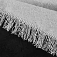 Koc bawełniano-akrylowy 220x240 cm srebrno, czarny z frędzlami AKRYL 29 Eurofirany Premium