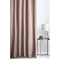 Zasłona szyta na taśmie 5 cm LUXOR pudrowo różowa z eleganckiej lśniącej tkaniny o drobnym splocie
