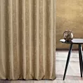 Zasłona szyta na taśmie 5 cm beżowa z tkaniny melanżowej przetykanej błyszczącą nicią