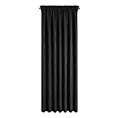 Zasłona czarna z tkaniny welurowej 160x240 cm taśma - Dora