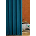 Zasłona ciemnoniebieska o płóciennym splocie 140x250 cm przelotka - MOROCCO - TERRA COLLECTION