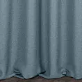 Zasłona szyta na taśmie 8 cm niebieska z tkaniny o naturalnym splocie w stylu eko