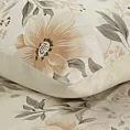 Pościel 220x200 cm bawełniana kolor jasnokremowy, beżowy w kwiaty SONIA 31