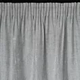 Zasłona srebrna o płóciennym splocie ze złotym połyskiem 140x280 cm taśma - BLANKA