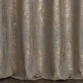 Zasłona szyta na taśmie 5 cm popielato złota z eleganckiej tkaniny o prostym splocie z połyskującym dodatkiem