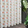 Tkanina firanowa z etaminy z nadrukiem wiosennych kwiatów