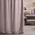 Zasłona szyta na taśmie 5 cm ENYA pudrowo różowa z miękkiej półmatowej tkaniny welwetowej