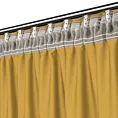 Zasłona musztardowa z tkaniny welurowej 160x180 cm taśma - Dora