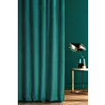 Zasłona szyta na taśmie 5 cm ENYA ciemnozielona z miękkiej półmatowej tkaniny welwetowej