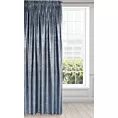 Zasłona welwetowa granatowo, srebrna z miedzianym nadrukiem 140x270 cm taśma - AMBI