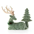 Figurka świąteczna RENIFER z filcu z drewnianymi rogami