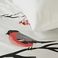 Pościel świąteczna 140x200 bawełniana kolor biały, jasnoczerwony BERRY